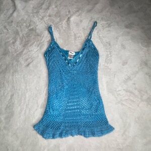 Turquoise Crochet Camisole